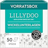 LILLYDOO hautfreundliche Baby Wickelunterlagen 60x 60 cm, 50er Pack (5x10...