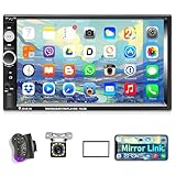 Podofo Autoradio 2 Din mit Touchscreen, 7 Zoll Doppel-Din-Radio MP5-Player...