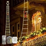 LED Weihnachtsmann Leiter Lichterkette, 3M/10ft Santa Kletterleiter...