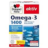 Doppelherz Omega-3 1400 mg – Hochdosiertes Omega-3-Konzentrat plus Vitamin E...