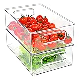 Herrfilk Kühlschrank Organizer 2er Set, Durchsichtig Stapelbare...