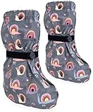 HECKBO Baby Regenfüßlinge ohne Vlies Regenbogen – wasserdichte...