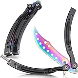 MAJESTY FOREST® CSGO Butterfly Trainer (Rainbow/Black) - Balisong Messer als...