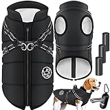 LOVPET® Hundejacke Hundemantel mit Geschirr, inkl. 45 Stück Kotbeutel +...