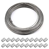 30m x 1.5mm Drahtseil, Multiuse Drahtseil Edelstahl, Bilderrahmen Hängender...