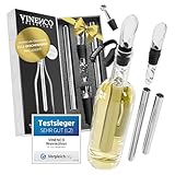 VINENCO Weinkühler Set DAS ORIGINAL, Flaschenkühler + Dekanter 7-in-1 Premium...
