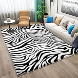 Generic Tier-Zebra-Druck Waschbarer Teppich 80x150cm Wohnzimmer Schlafzimmer...