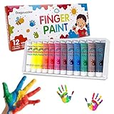 DagouColor Finger Paint Set, 12 Farben * 36ml, Kunst Malerei Kits für...