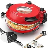 KESSER® Pizza-Ofen elektrisch bis 400 Grad | Elektrischer Pizzabäcker 1200W...