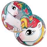 NET TOYS Zauberhafter Einhorn Kinderball - Bunt 23 cm - Süßer Kinder-Spielball...