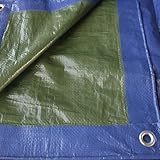 Tenax Cover All Plane mit Ösen 2,00x6 m Grün-Blau 90 g/m², Abdeckplane für...