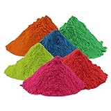 Abcuv Farbpulver-Beutel, Festivals, Partys, Holi, 6 x 100 g Beutel, 6 Farben