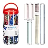 Relaxdays Spanngummi 24er Set, Gepäckspanner für Auto & Fahrrad, 5 Größen,...