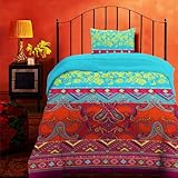 HOMHOMHA Bohemian Bettwäsche 135x200 cm 2 Teilig Boho Indischen Mandala...