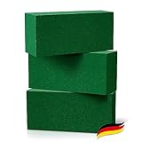 FLORALY 3x Steckschaum Nasssteckschaum | Premium Blumensteckschaum Made in...