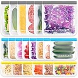 IDEATECH 20er Pack Wiederverwendbare Silikon-Zip-Gefrierbeutel – BPA-Freie,...