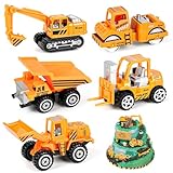 YIMORE Baustellenfahrzeuge Kinder Spielzeugautos Metall - Bagger Spielzeug 2 3 4...