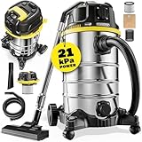 Monzana® Nass Trockensauger 5in1 Industriestaubsauger 2400W 30L Edelstahl...