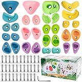 CIMOYBAI 32 Stücke Klettergriffe, Klettersteine Kinder, Helle Farben...