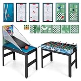 COSTWAY 15 in 1 Spieltisch Set, Tischspiel multifunktional mit Tischfußball...