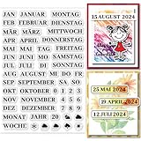 GLOBLELAND Deutscher Kalender, Transparente Stempel, Geburtstagsstempel Für DIY...