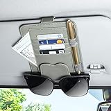 Rhino Valley Auto Sonnenblende Tasche, PU Auto Brille Organizer Universal...