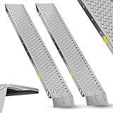 Belko® 2X Auffahrrampe 400kg Tragkraft | 160x23cm | Nicht klappbar | Verzinkter...