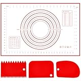 Nifogo Silikonmatte Backmatte Silikon Backunterlage 60 x 40 cm, Teigmatte...