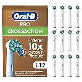 Oral-B Pro CrossAction Aufsteckbürsten für elektrische Zahnbürste, 12 Stück,...