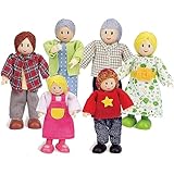 Hape Puppenfamilie Preisgekröntes Puppenfamilien-Set, einzigartiges Zubehör...