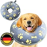 Halskrause für Hund und Katze aufblasbar Leckschutz Halskragen Hundekragen...