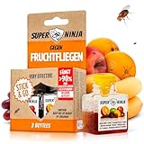Super Ninja Fruchtfliegenfalle für Innenbereich – 2er-Pack, Wirksame...