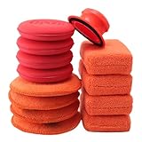Mikrofaser Auto Handpolierschwamm, Wax Applikator Pad, 13tlg Auto Polierschwamm...