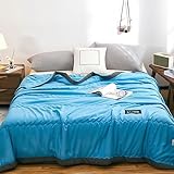 Generisch Reisedecke 200x230cm Kühldecke Blau Sommerdecke Decke Kühlend...
