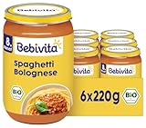 Bebivita Menüs ab 8. Monat Spaghetti Bolognese, 220g 6er Pack (6x220g)