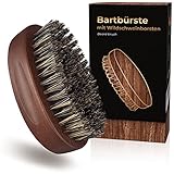 lampox Bartbürste mit Wildschweinborsten für gesunden, gepflegten &...