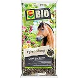 COMPO BIO Pferdedung, Rosendünger, Organischer Nährstoff-Dünger, 12 kg, Braun