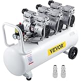 VEVOR Flüster Kompressor Ölfrei Luftkompressor 22 Gallonen 100L Druckluft...
