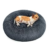 Feandrea Hundebett flauschig, Katzenbett, Donut Kissen, waschbar, Polsterung in...