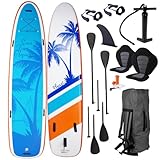 BRAST® SUP Board Family | Aufblasbares Stand up Paddle Set XXL | 370x87x15cm...