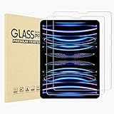 wuwive [2 Packung] iPad Pro 11 Schutzfolie,DisplaySchutzfolie für iPad Pro 11 Zoll 2022/2021/2020/2018 (4th/3rd/2nd/1st Generation), kompatibel mit Apple Pencil