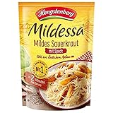 Hengstenberg Mildessa Mildes Sauerkraut mit Speck, 400 g, Abtropfgewicht 350g