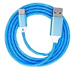 System-S USB 3.1 leuchtendes Kabel 1 m Typ C Stecker zu 2.0 A Stecker Adapter in...