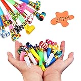 Fokelyi 20 Stück Partygebläse, Bunte Party Hörner, Partypfeifen Blowouts...