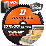 BAUBECK Sägeblatt für Winkelschleifer 125 - Multi Material Feinschnitt -...