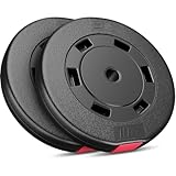 Hop-Sport Hantelscheiben Set 20 kg (2x10 kg) Kunststoff, Gewichtsplatten mit...
