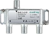 Axing BVE 3-01P 3-fach Verteiler Kabelfernsehen CATV Multimedia DVB-T2 Klasse...