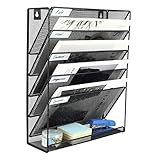 EasyPAG 6 Fächer Metall A4 Zeitschriftenhalter Wand Zeitschriften Wandhalter...