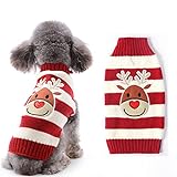 HRTTSY Weihnachten Hundepullover, Winter Warmer Hund Katze Pullover Kleidung...
