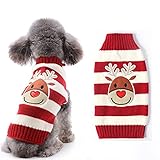 HRTTSY Weihnachten Hundepullover, Winter Warmer Hund Katze Pullover Kleidung...